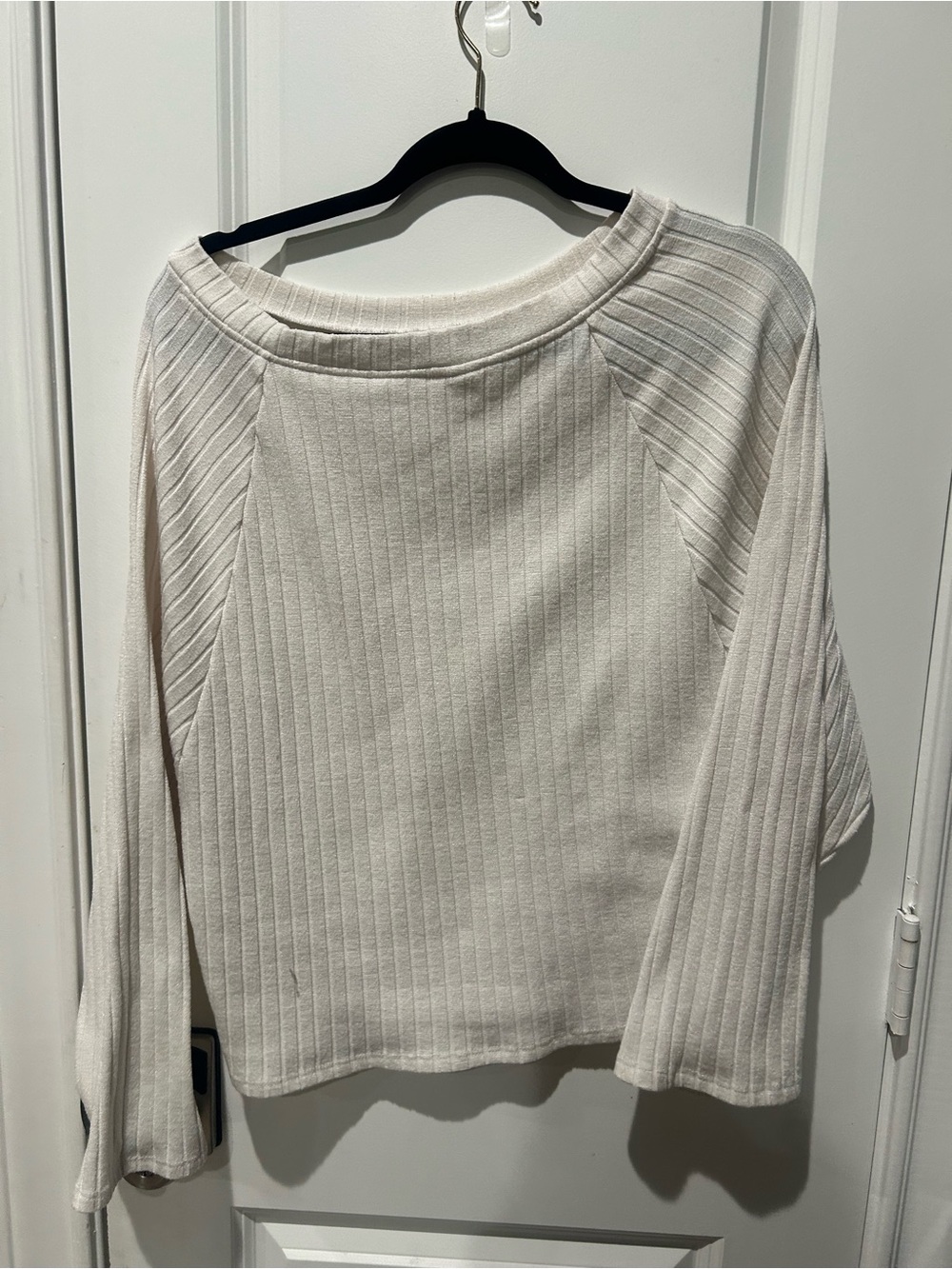 Women’s Ribbed Crewneck Sweater - Cream